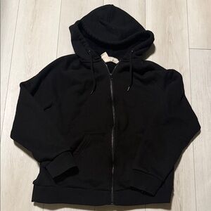 H & M Women’s XL Black Zip-Up Hoodie with  Front Pockets- Very Thick and Soft